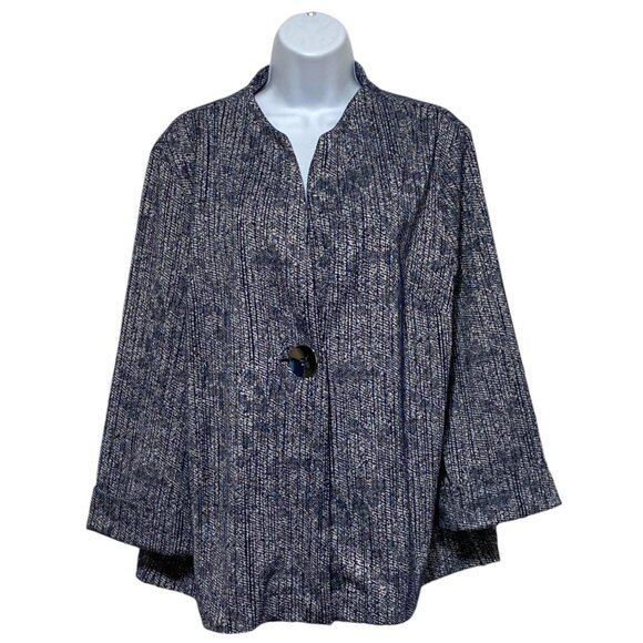Women's Large Jacket Long Sleeve One Button Closure Design By-JM Collections - Picture 1 of 3